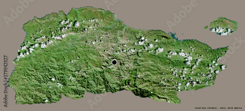 Grand'Anse, department of Haiti, on solid. Satellite photo