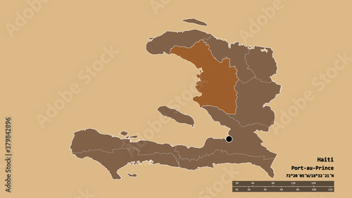 Location of L'Artibonite, department of Haiti,. Pattern photo