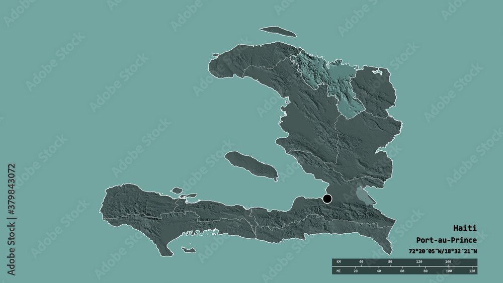 Location of Nord, department of Haiti,. Administrative