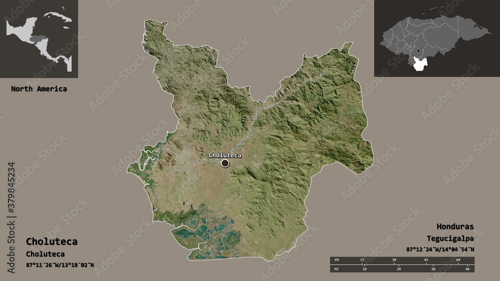 Choluteca, department of Honduras,. Previews. Satellite