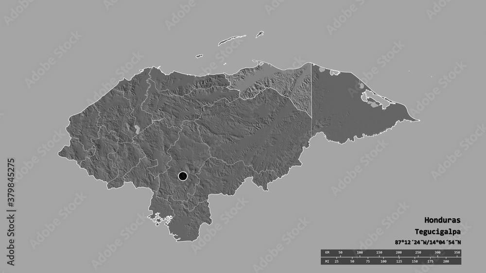 Location of Colon, department of Honduras,. Bilevel