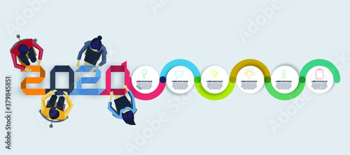  Illustration Business Graphic design  modern think analyze to success in Pattern various  Idea and concept design.