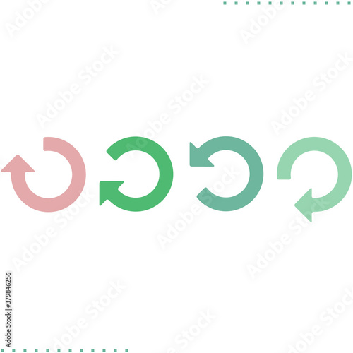 Reboot vector icon in flat