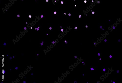 Dark Purple vector texture in poly style with circles, cubes.
