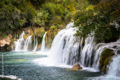 Waterfall in the Krka National Park in Croatia © Sergey
