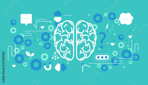  Illustration Business Graphic design  modern think analyze to success in Pattern various  Idea and concept design.