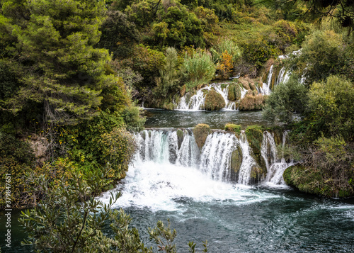 Waterfall in the Krka National Park in Croatia