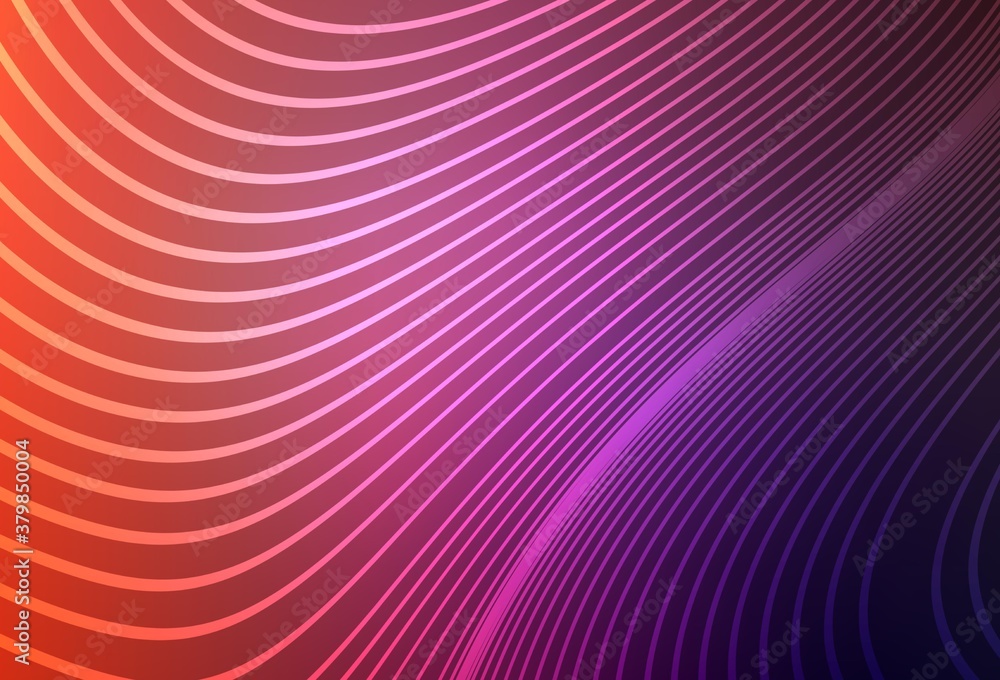 Obraz premium Light Pink, Red vector layout with bent lines.