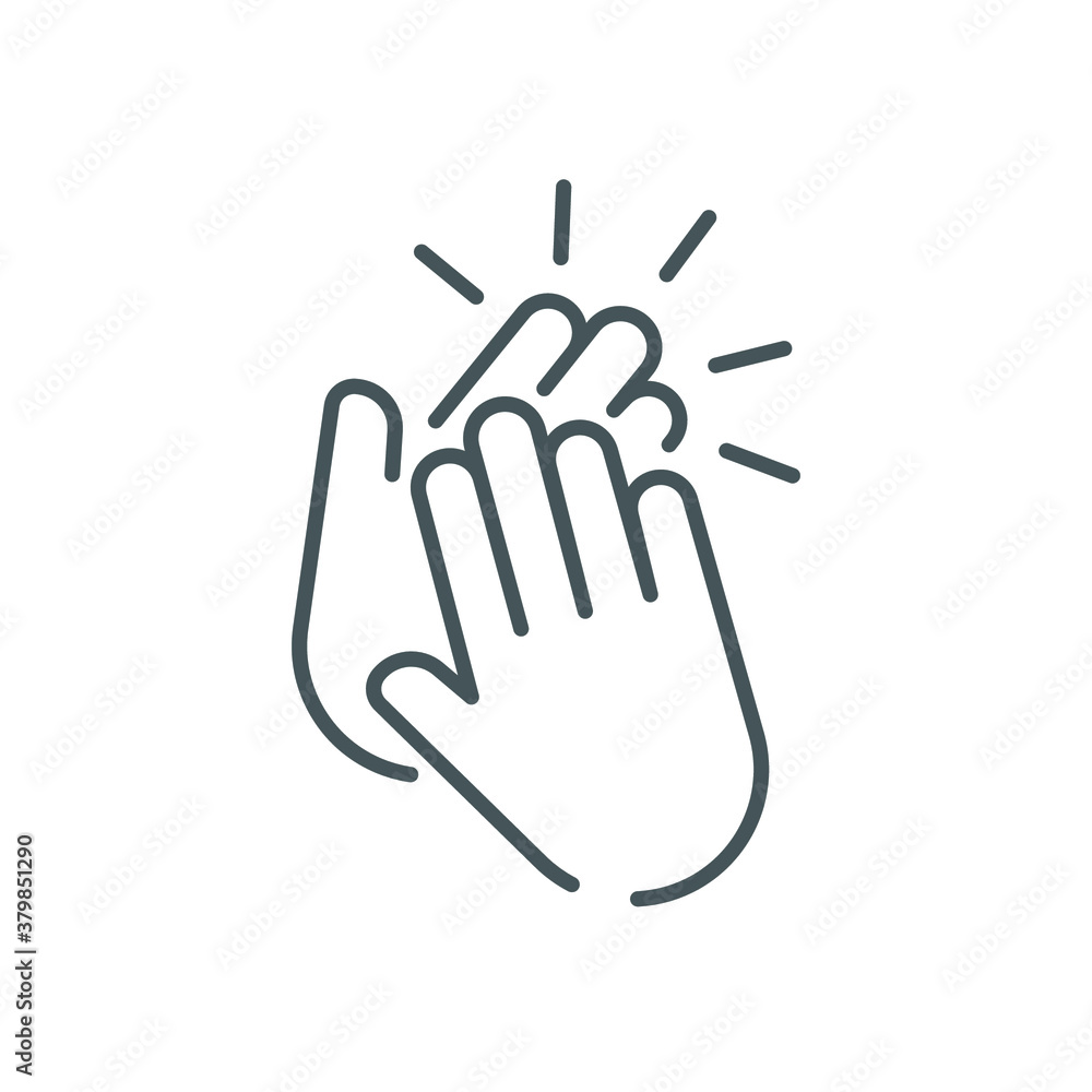 Fototapeta premium Applause icon. Clap, plaudits, standing ovation symbol. Flat design. Stock - Vector illustration eps 10