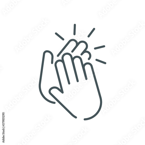 Applause icon. Clap, plaudits, standing ovation symbol. Flat design. Stock - Vector illustration eps 10