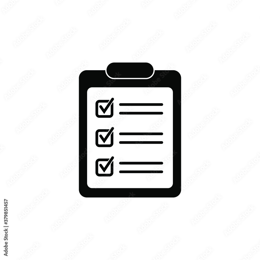 Clipboard with checklist icon, symbol for web site and app design. Vector illstration. Clipboard with checklist icon, symbol for web site and app design. Vector illstration.