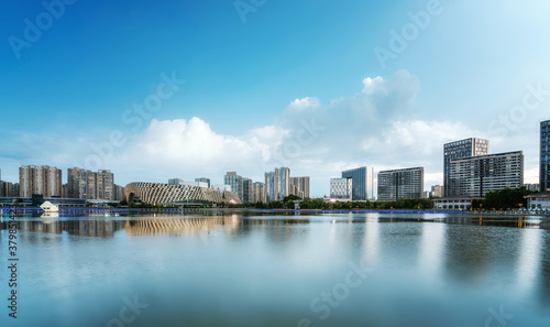 Jiangsu Yancheng Julong Lake Park City Architecture Landscape Skyline