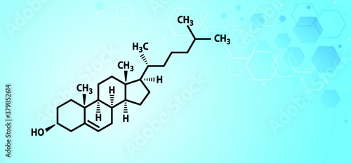 Cholesterol formula cemical structure C27H46O molecule Medical sign heart docktor blood HDL LDL health risk fat vector icons icon sign Structural formulas cell cells molecules membranes atom atomic