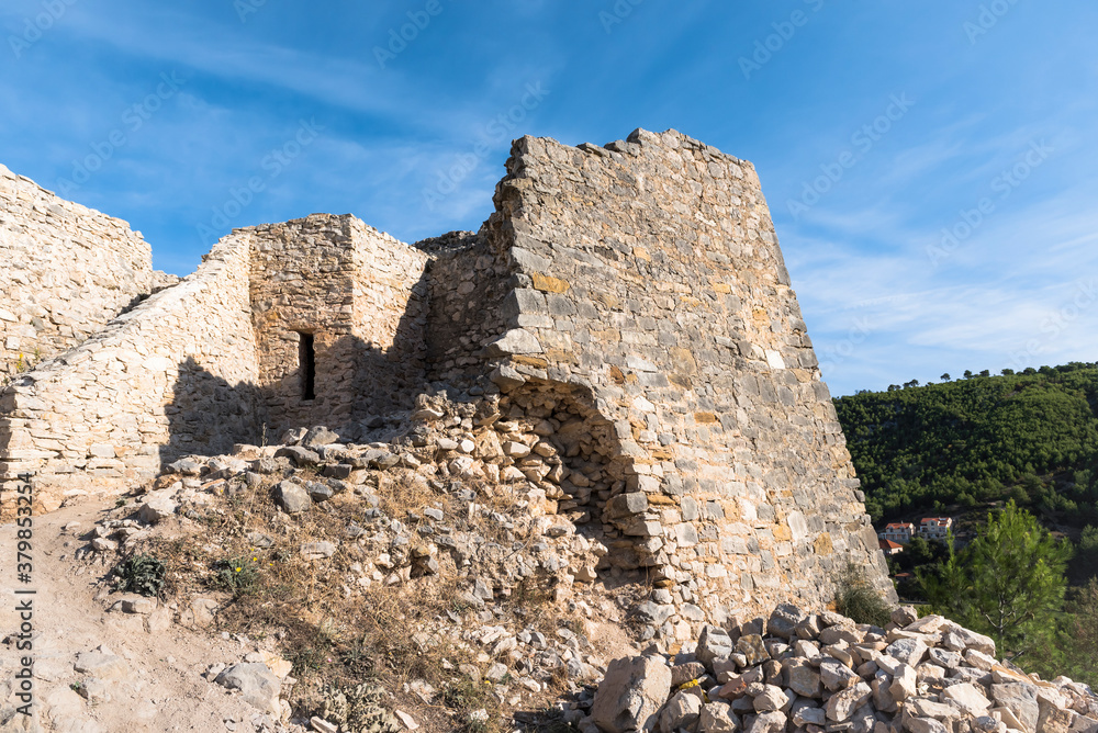 Fortress on the hill near Skradin town in Croatia