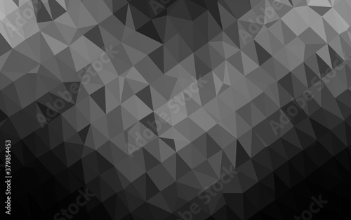 Dark Silver, Gray vector polygon abstract layout. Brand new colorful illustration in with gradient. Template for your brand book.