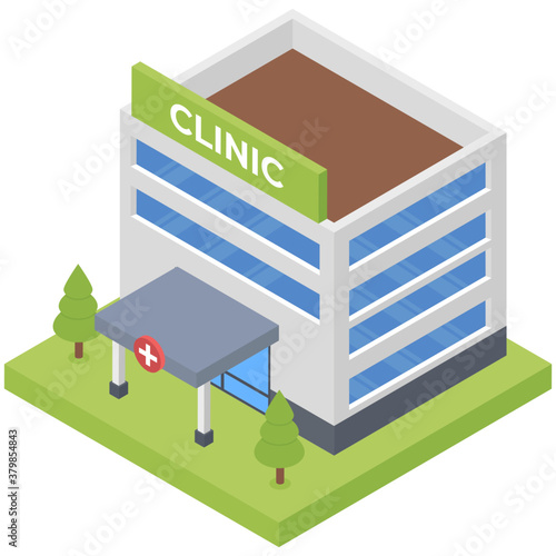 
Isometric vector of mart architecture 
