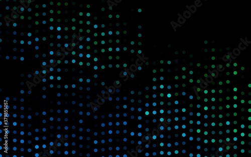 Dark Blue, Green vector cover with spots. Modern abstract illustration with colorful water drops. Pattern for ads, booklets. © Dmitry