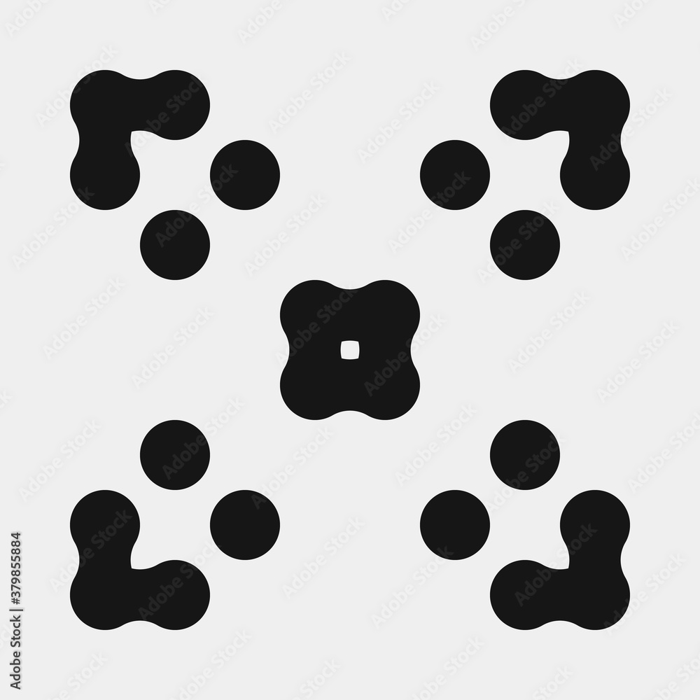 Abstract Cross Pattern Dots Logo generative computational art illustration Abstract Cross Pattern Dots Logo generative computational art illustration