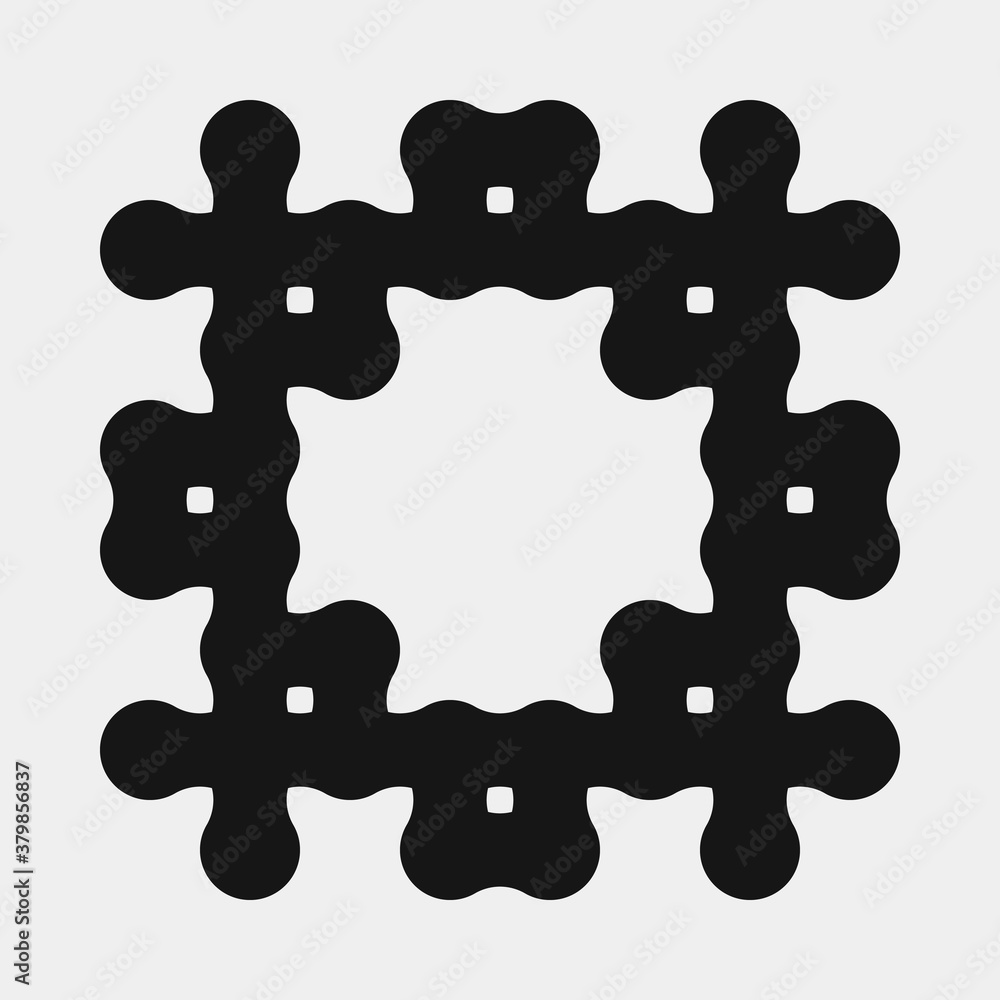 Abstract Cross Pattern Dots Logo generative computational art illustration Abstract Cross Pattern Dots Logo generative computational art illustration