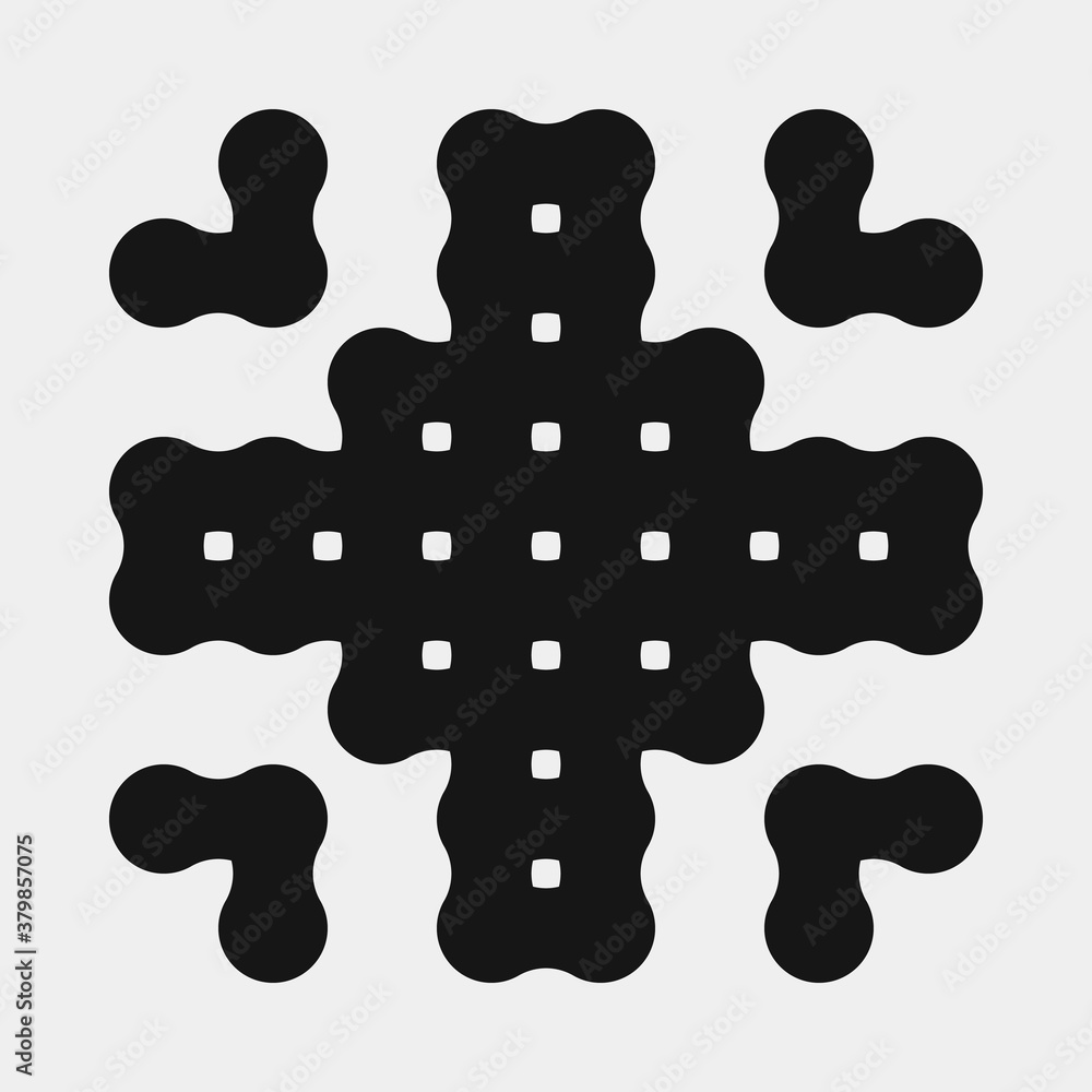 Abstract Cross Pattern Dots Logo generative computational art illustration Abstract Cross Pattern Dots Logo generative computational art illustration