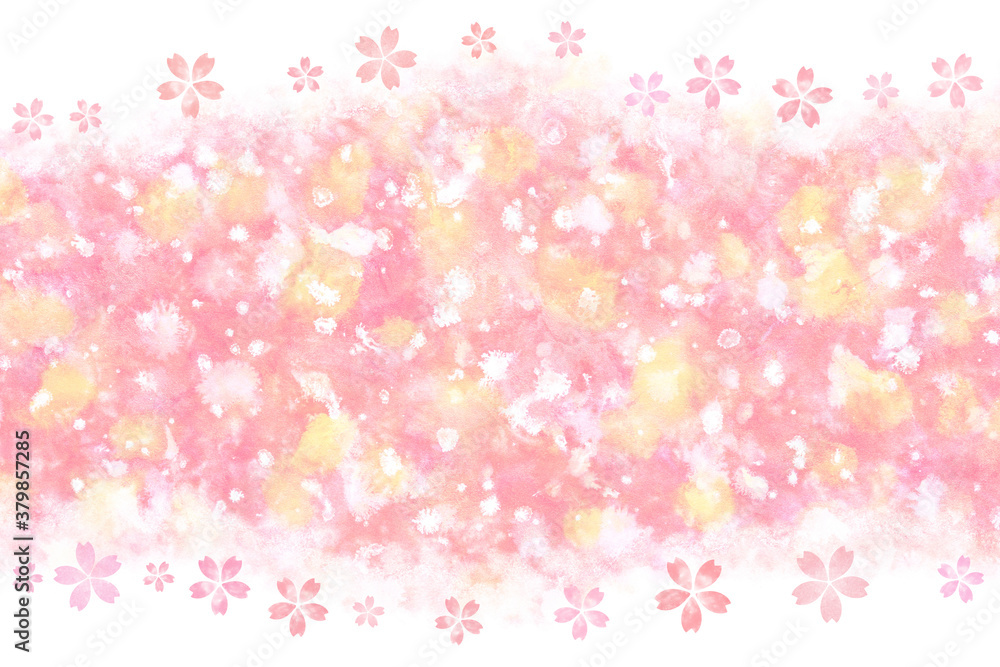 桜 花 ピンク 正月 水彩 背景