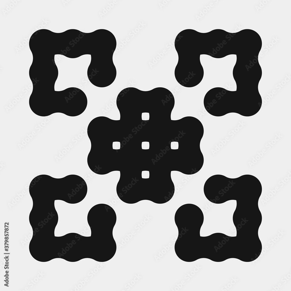 Abstract Cross Pattern Dots Logo generative computational art illustration Abstract Cross Pattern Dots Logo generative computational art illustration