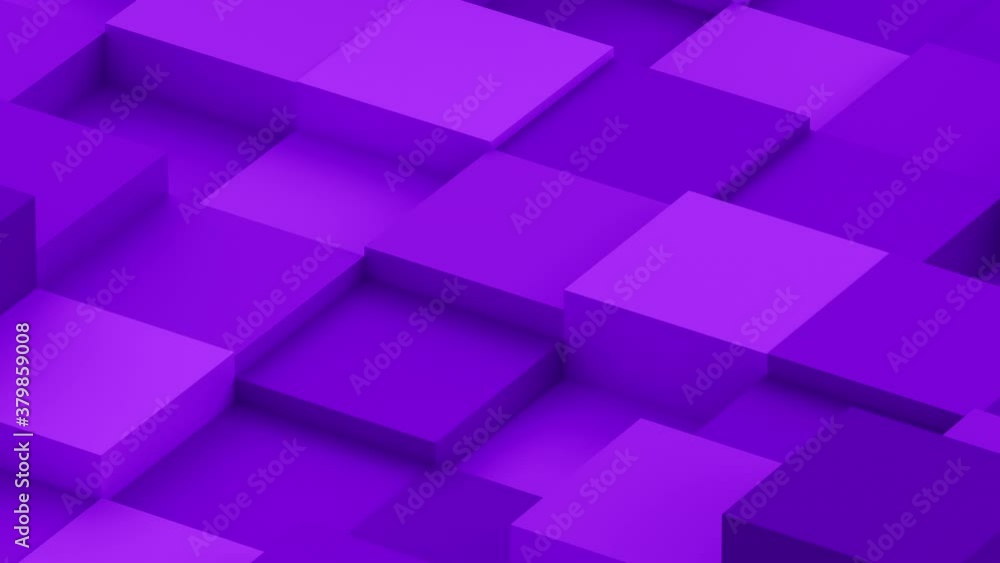 Abstract 3d render, purple geometric background with cubes, modern animation, motion design, 4k seamless looped video Abstract 3d render, purple geometric background with cubes, modern animation, motion design, 4k seamless looped video