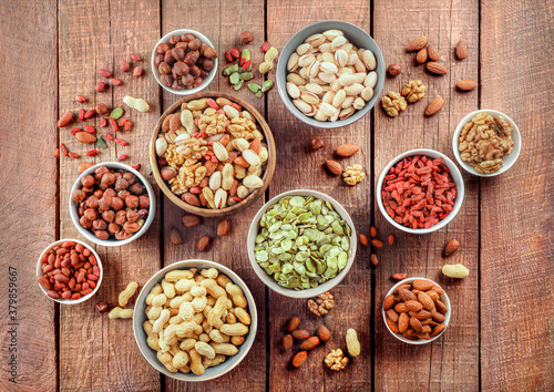 Assortment of tasty mixed nuts
