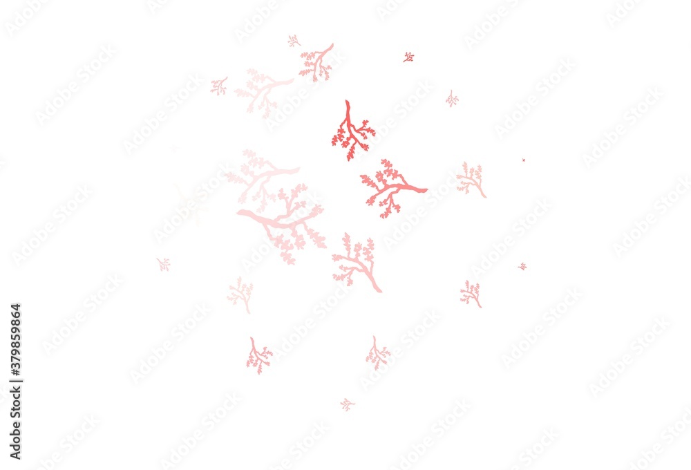 Light Pink, Red vector abstract pattern with sakura.