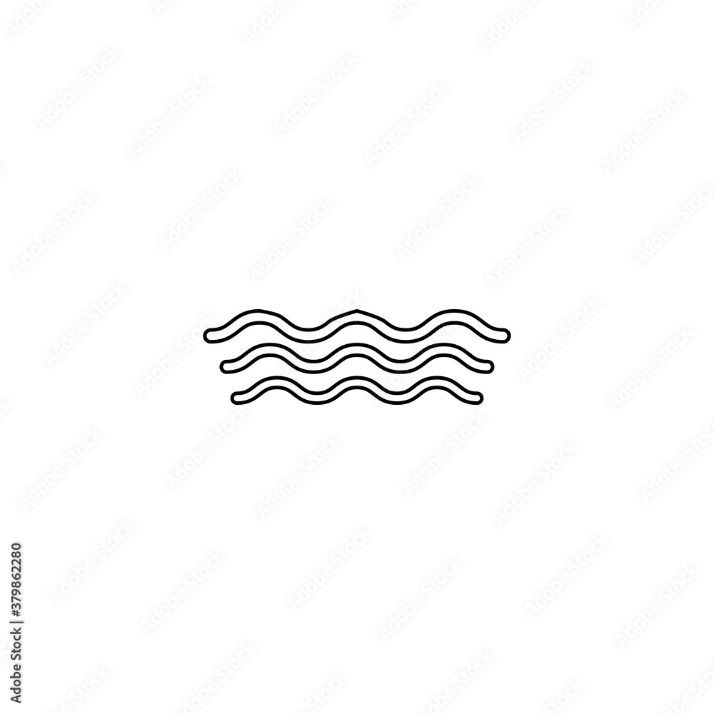 Wave icon. Travel symbol. Logo design element 