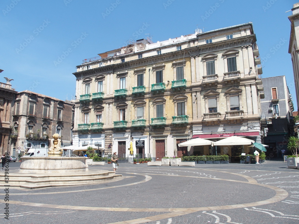 Piazza Vincenzo Bellini, Catania, Sizilien, Italien