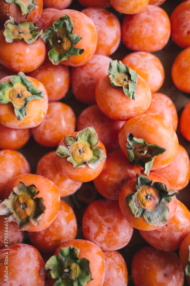 Persimmon in fruit shop Persimmon in fruit shop