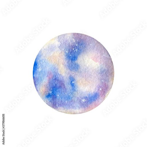 Watercolor astronomy science planets Mercury