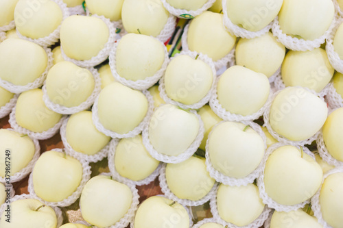 white pears in fruit shop