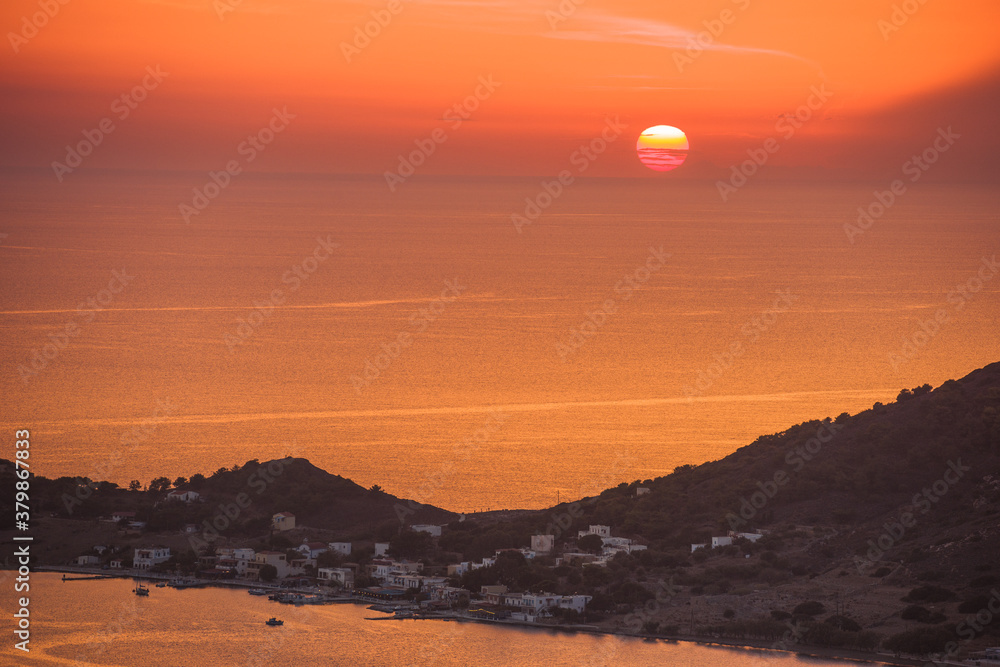 Specacular seascape at sunset over the sea Specacular seascape at sunset over the sea