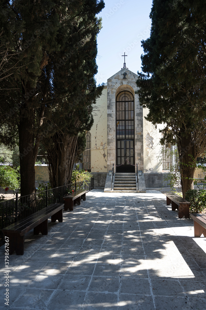 Katholische Kirche auf der Insel Kos, Kos-Stadt, Ägäis, Griechenland Katholische Kirche auf der Insel Kos, Kos-Stadt, Ägäis, Griechenland