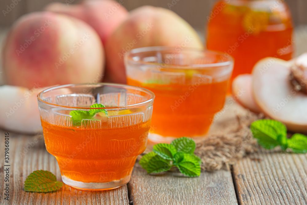 Peach tea Peach food and beverage products Food nutrition concept. Peach tea Peach food and beverage products Food nutrition concept.