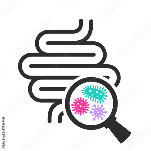 Gut bacteria vector icon