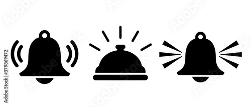 Bell signal vector icon photo
