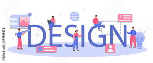 Design typographic header. Graphic, web, printing design. Digital