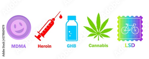 Medical drugs, vector icons