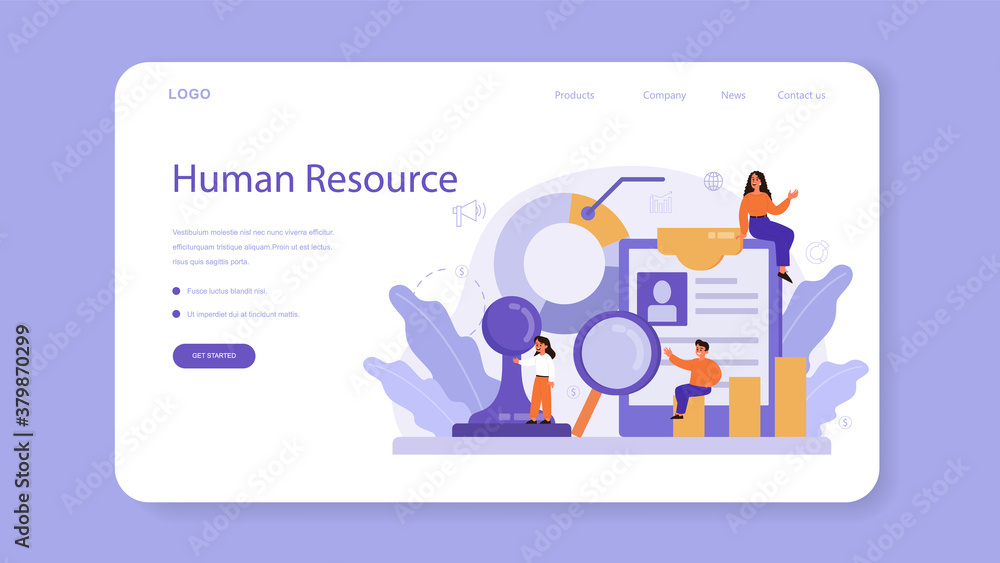 Management education school course web banner or landing page Management education school course web banner or landing page