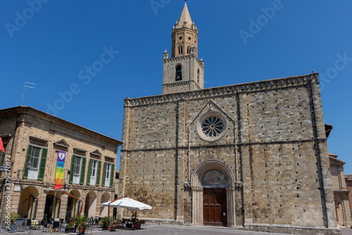 view of Atri Cathedral facade, Atri, Teramo, Italy photo