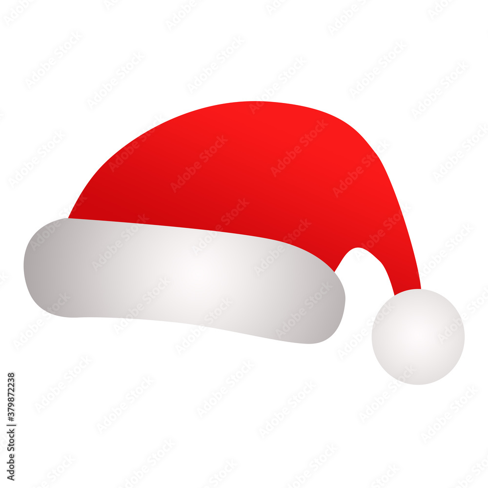 Christmas Santa Claus Hat on white background Christmas Santa Claus Hat on white background