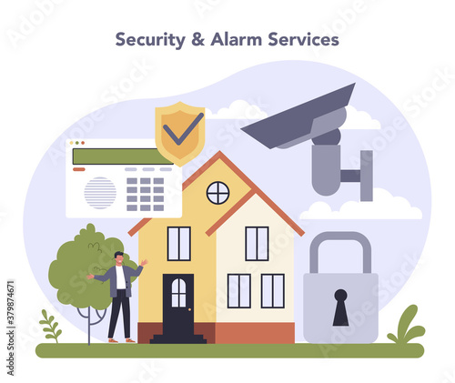 Commercial services and supplies sector of the economy. Security