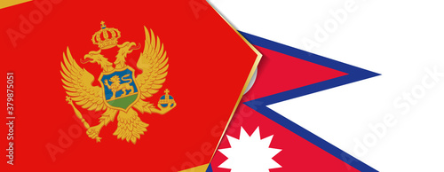 Montenegro and Nepal flags, two vector flags. © Ekaterine