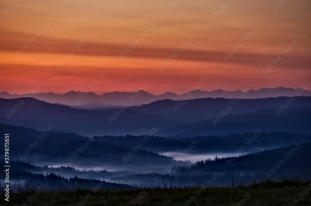 Dawn with Tatras
