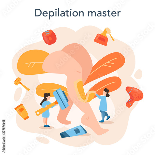 Depilation and epilation concept. Hair removal methods idea.