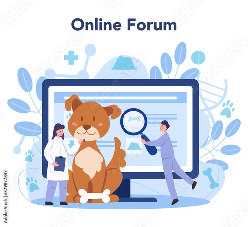 Pet veterinarian online service or platform. Veterinary doctor