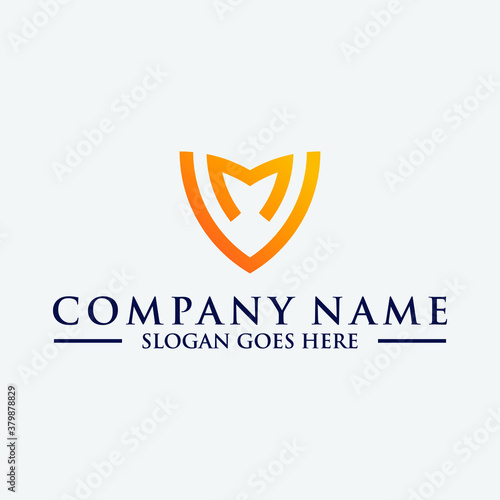 Free Download Initial letter VM logo template colored orange grey human design for business and company identity
 - GFXLoad